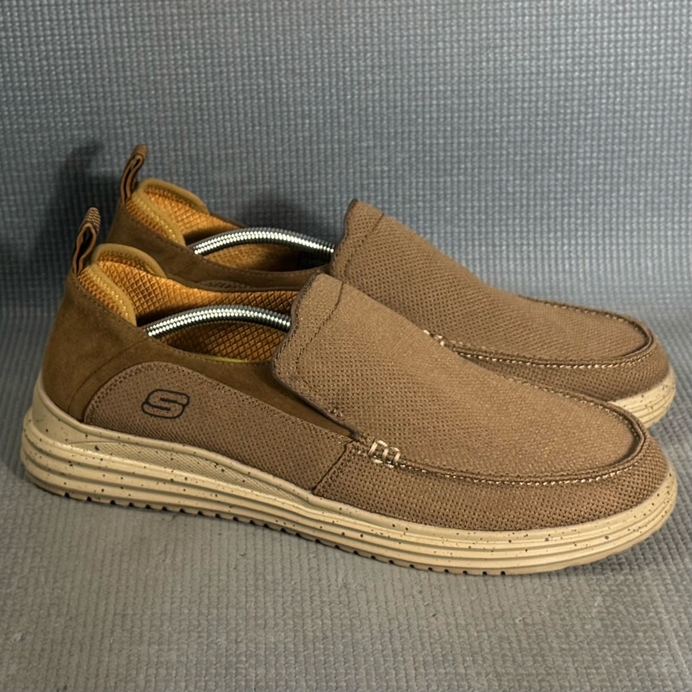 Skechers Proven Renco Brown Slip On Comfort Shoes Men’s Size 14